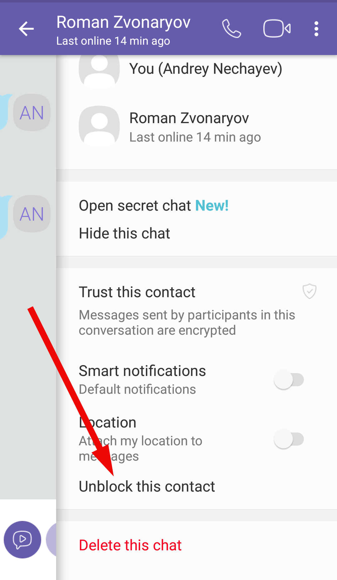 How to block contact on Viber with iPhone