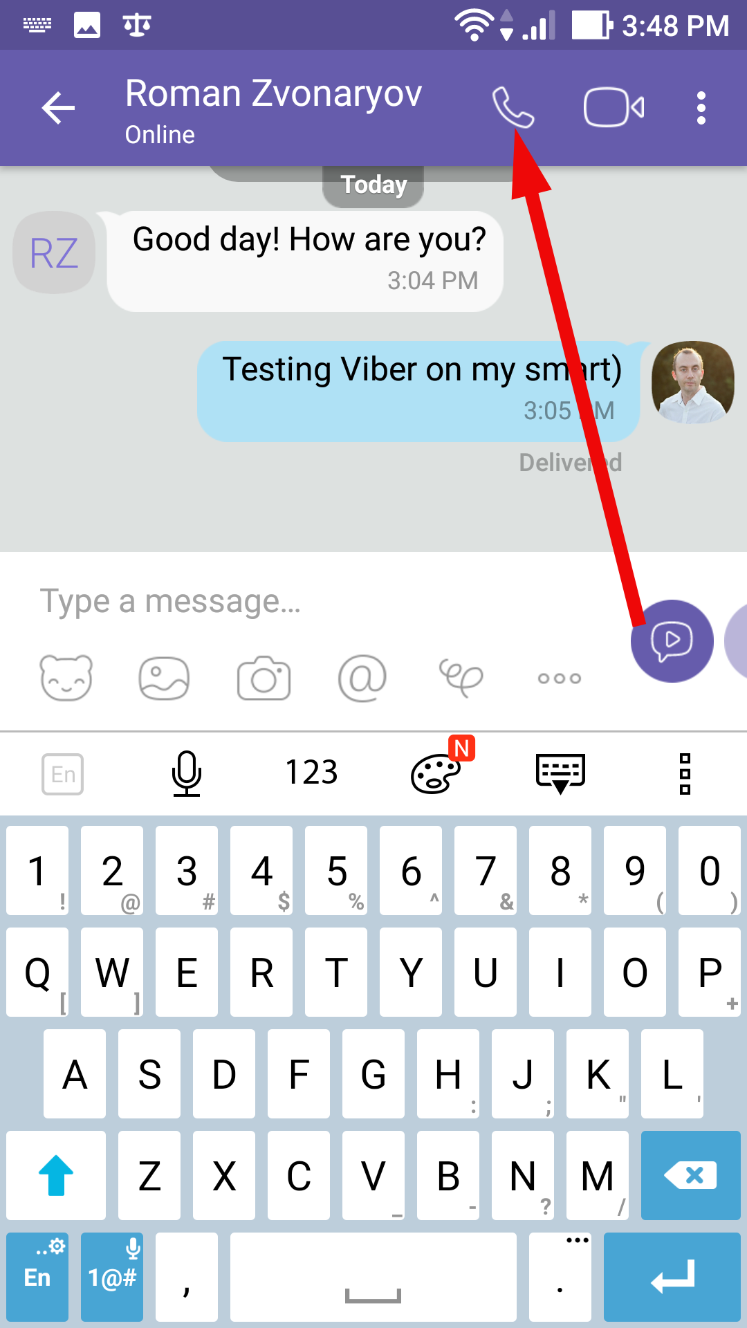 viber video call greyed out
