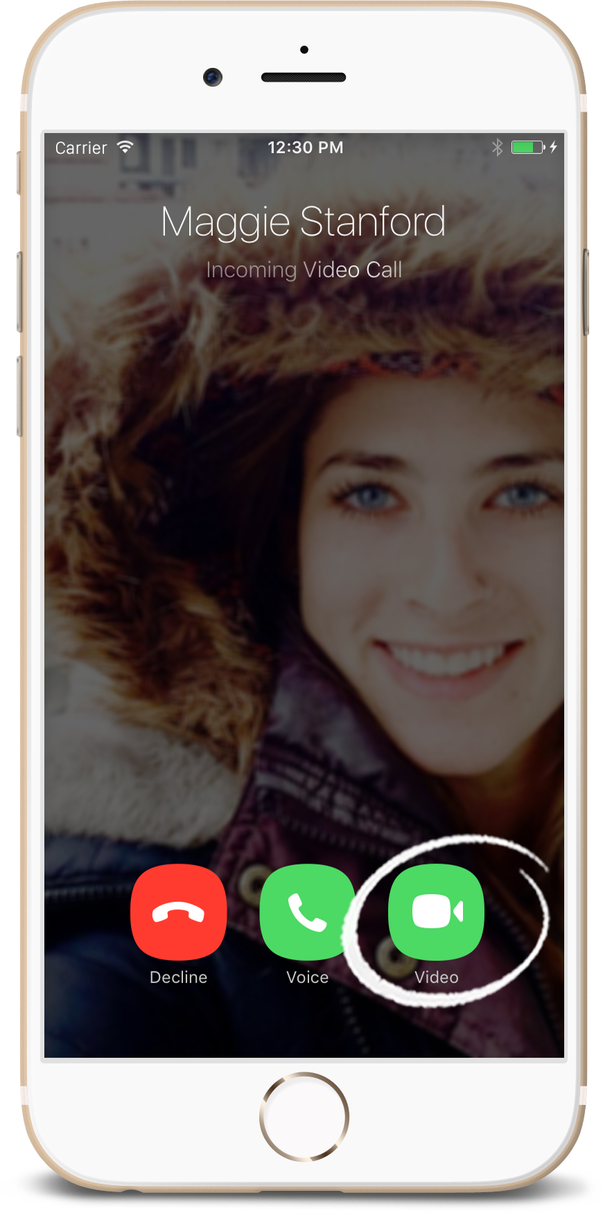 iphone incoming call screen png